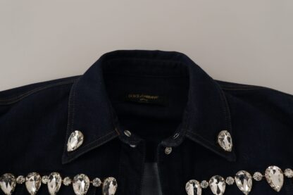 Dolce & Gabbana - Elegant Crystal-Embellished Denim Jacket