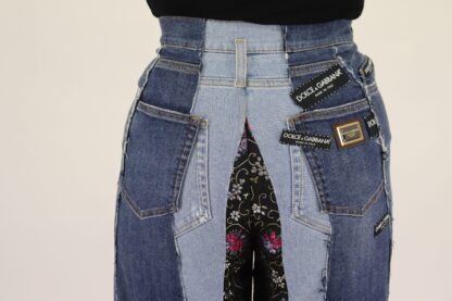 Dolce & Gabbana - High-Waist Multicolor Wide-Cut Jeans