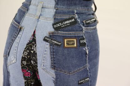 Dolce & Gabbana - High-Waist Multicolor Wide-Cut Jeans