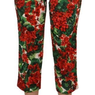 Dolce & Gabbana - Elegant Red High-Waist Cropped Pants