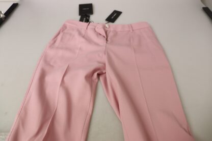 Dolce & Gabbana - Chic MidWaist Virgin Wool Pink Pants