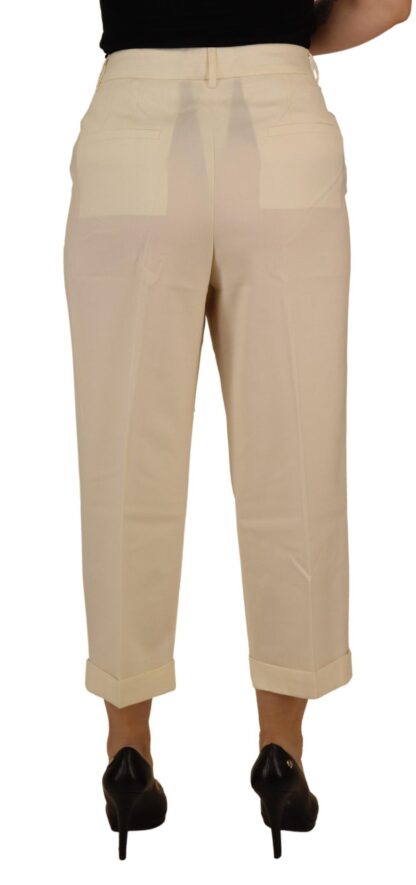 Dolce & Gabbana - Elegant Ivory High-Waist Wool Pants