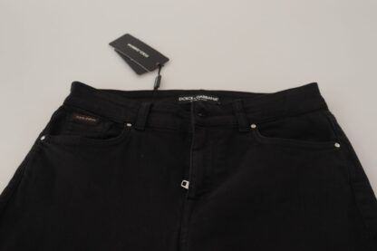 Dolce & Gabbana - Sleek Black Cotton Stretch Skinny Jeans