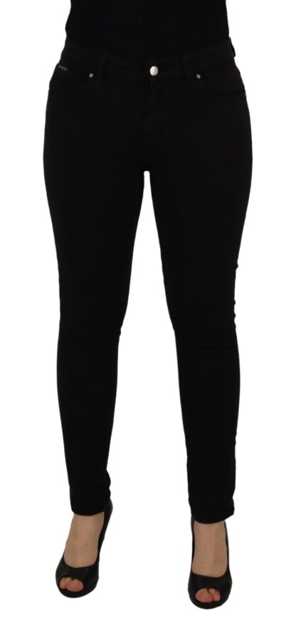 Dolce & Gabbana - Elegant Black Mid-Waist Skinny Denim Jeans