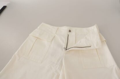 Dolce & Gabbana - Elegant White High-Waist Tapered Trousers