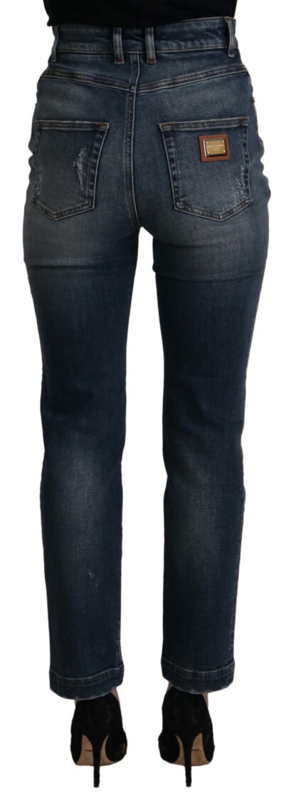 Dolce & Gabbana - High Waist Skinny Designer Jeans in Blue