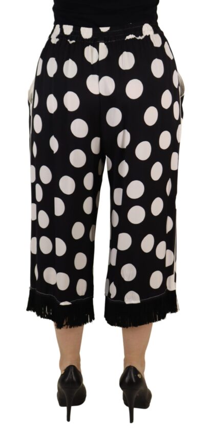 Dolce & Gabbana - Polka Dot Silk Mid Waist Pants