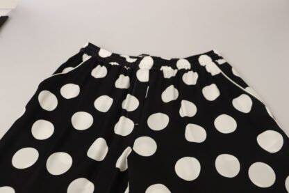 Dolce & Gabbana - Polka Dot Silk Mid Waist Pants