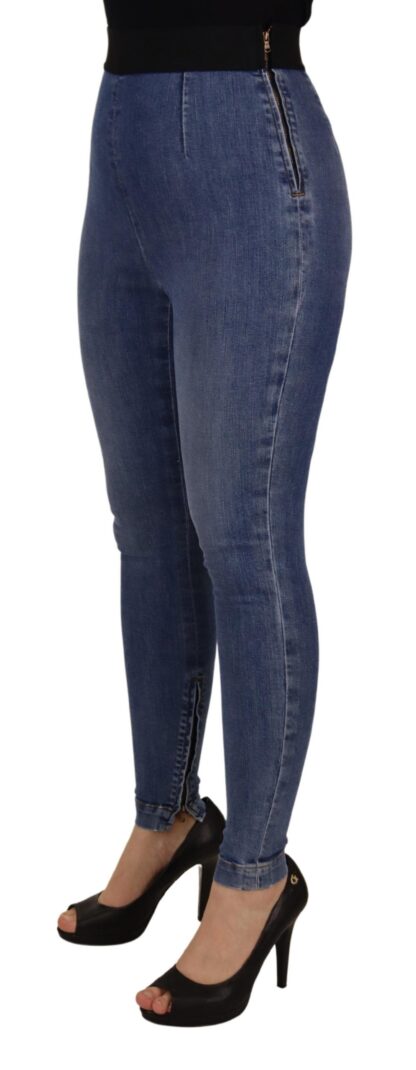 Dolce & Gabbana - Blue High Waist Stretchable Skinny Pants Jeans