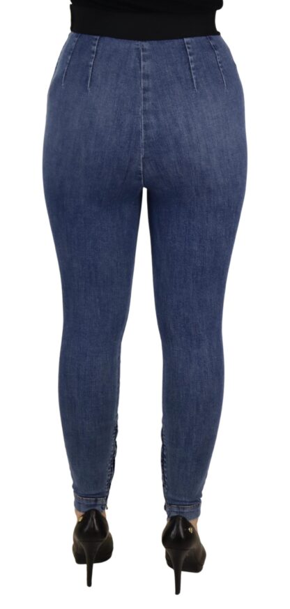 Dolce & Gabbana - Blue High Waist Stretchable Skinny Pants Jeans