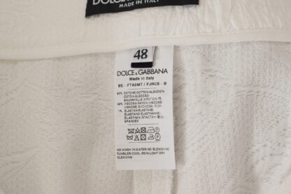 Dolce & Gabbana - Elegant High Waist White Culotte Shorts