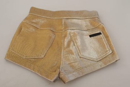 Dolce & Gabbana - Gold High Waist Hot Pants Shorts