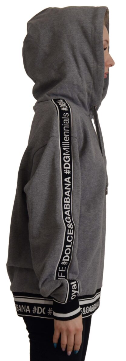 Dolce & Gabbana - Elegant Gray Cotton Hooded Sweatshirt