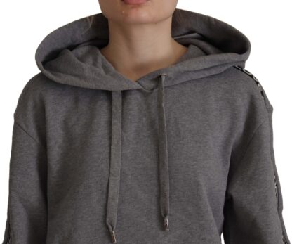 Dolce & Gabbana - Elegant Gray Cotton Hooded Sweatshirt