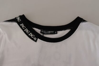 Dolce & Gabbana - Elegant Round Neck Slogan Tee