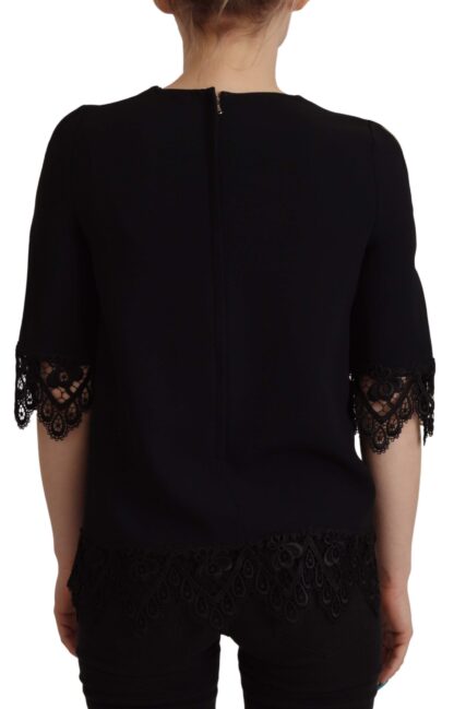 Dolce & Gabbana - Elegant Beaded Logo Zip Sleeve Blouse