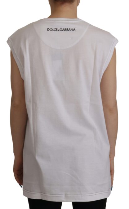 Dolce & Gabbana - Elegant White Cotton Sleeveless Top