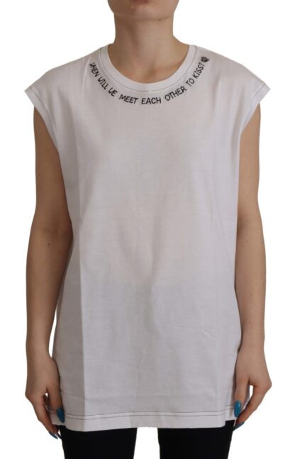 Dolce & Gabbana - Elegant White Cotton Sleeveless Top