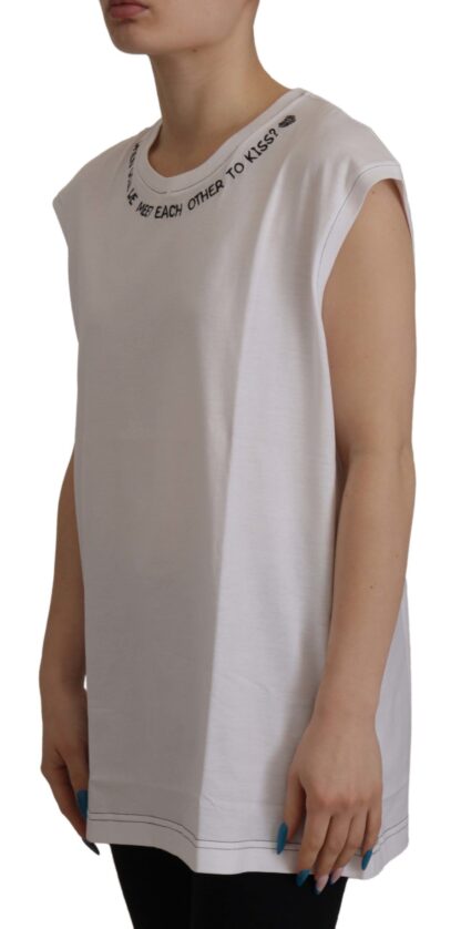 Dolce & Gabbana - Elegant White Cotton Sleeveless Top