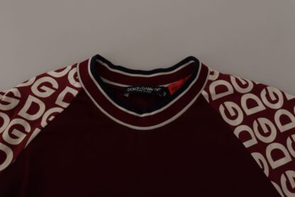 Dolce & Gabbana - Bordeaux Jersey DG Mania Crew Neck Tee