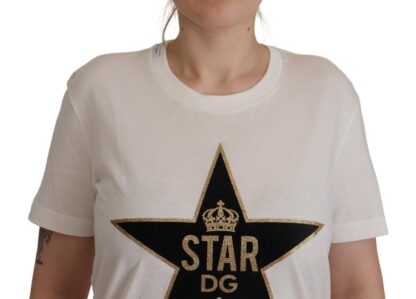 Dolce & Gabbana - Iconic Crown Star Print Crew Neck Tee