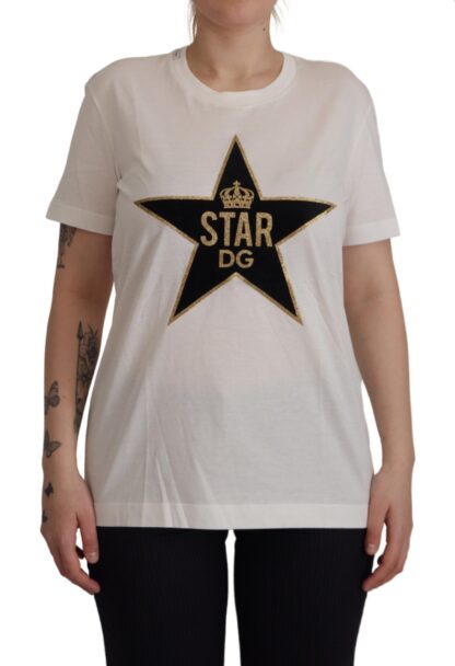 Dolce & Gabbana - Iconic Crown Star Print Crew Neck Tee