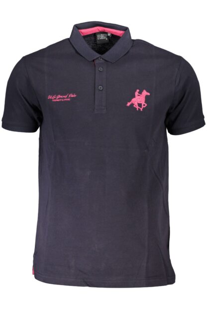 U.S. Grand Polo - Blue Cotton Men Polo Shirt