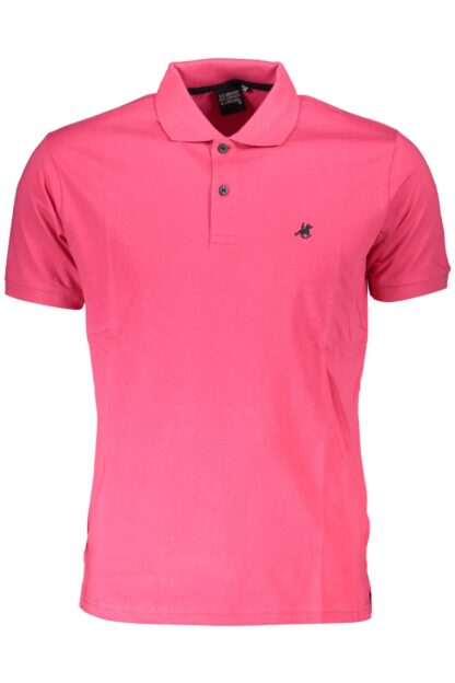 U.S. Grand Polo - Pink Cotton Men Polo Shirt