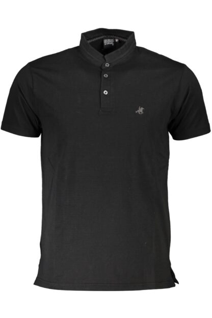 U.S. Grand Polo - Black Cotton Men Polo Shirt