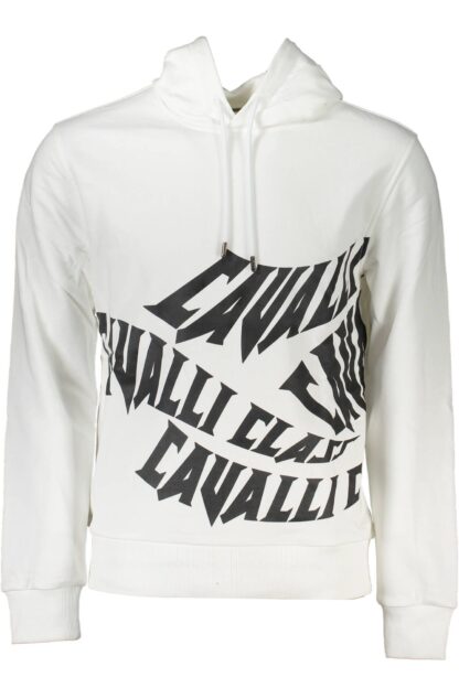 Cavalli Class - White Cotton Men Sweater