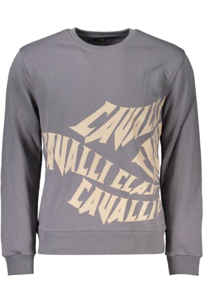 Cavalli Class - Gray Cotton Men Sweater