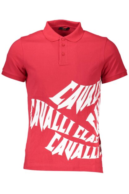 Cavalli Class - Red Cotton Men Polo