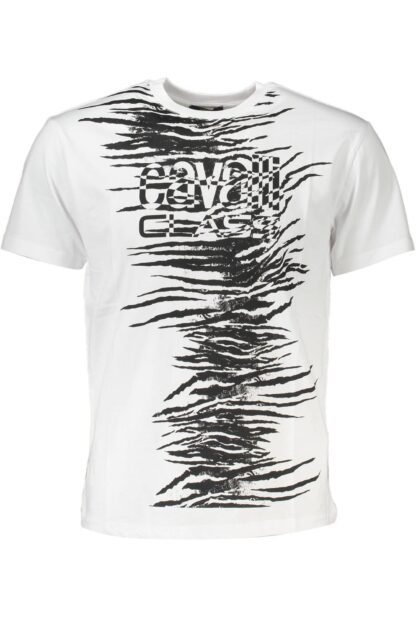 Cavalli Class - White Cotton Men T-Shirt