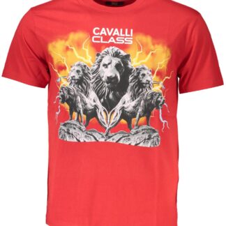 Cavalli Class - Red Cotton Men T-Shirt