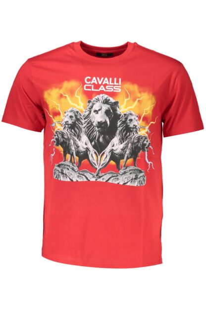 Cavalli Class - Red Cotton Men T-Shirt