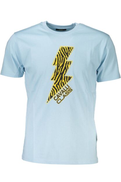 Cavalli Class - Light Blue Cotton Men T-Shirt