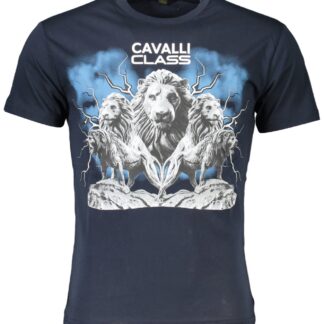 Cavalli Class - Light Blue Cotton Men T-Shirt