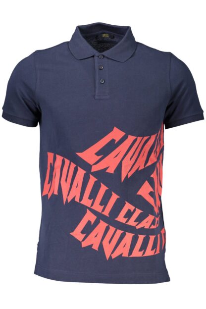 Cavalli Class - Blue Cotton Men Polo Shirt