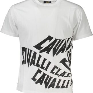 Cavalli Class - White Cotton Men T-Shirt