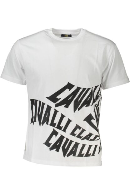 Cavalli Class - White Cotton Men T-Shirt