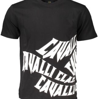 Cavalli Class - Black Cotton Men T-Shirt