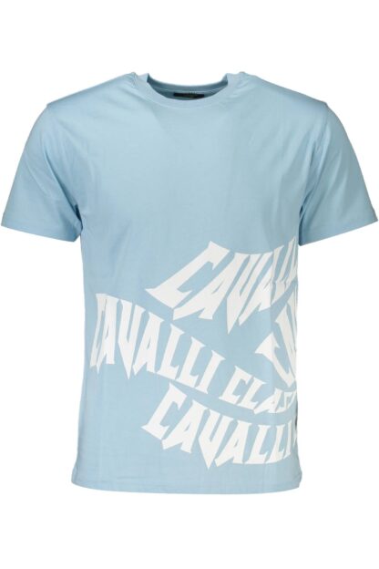 Cavalli Class - Light Blue Cotton Men T-Shirt