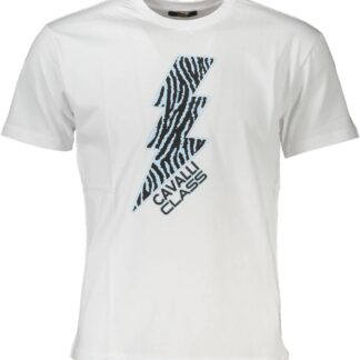 Cavalli Class - White Cotton Men TShirt