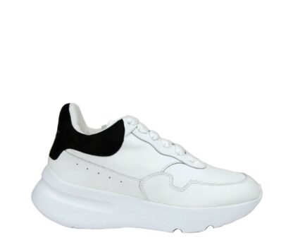 Alexander McQueen - Alexander McQueen Women White Leather Suede Sneaker