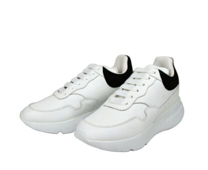 Alexander McQueen - Alexander McQueen Women White Leather Suede Sneaker