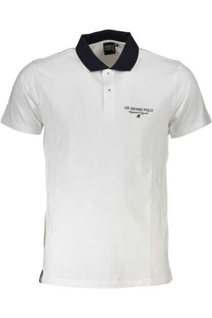 U.S. Grand Polo - White Cotton Men Polo Shirt