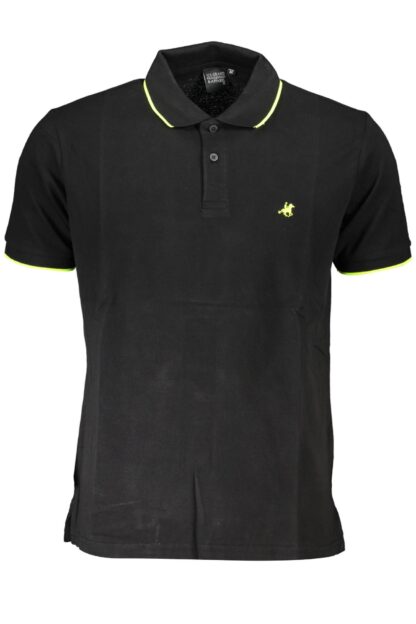 U.S. Grand Polo - Black Cotton Men Polo Shirt