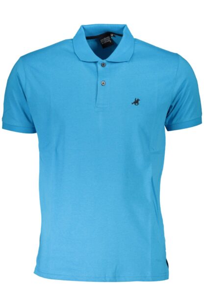 U.S. Grand Polo - Light Blue Cotton Men Polo Shirt