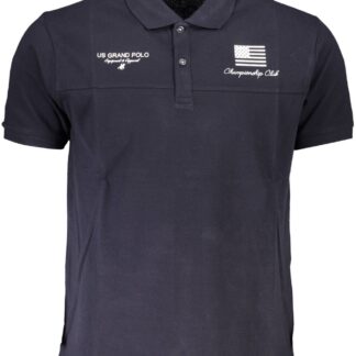 U.S. Grand Polo - Black Cotton Men Polo Shirt