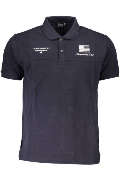 U.S. Grand Polo - Blue Cotton Men Polo Shirt